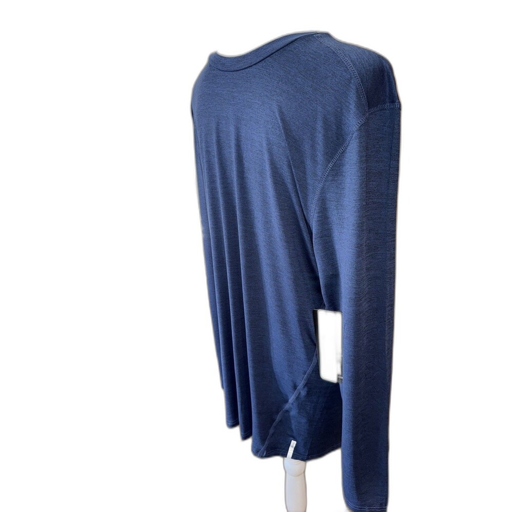 RBX X-Train Performance Men's XL Knit Mesh Crew Neck Long Sleeve Blue Shirt